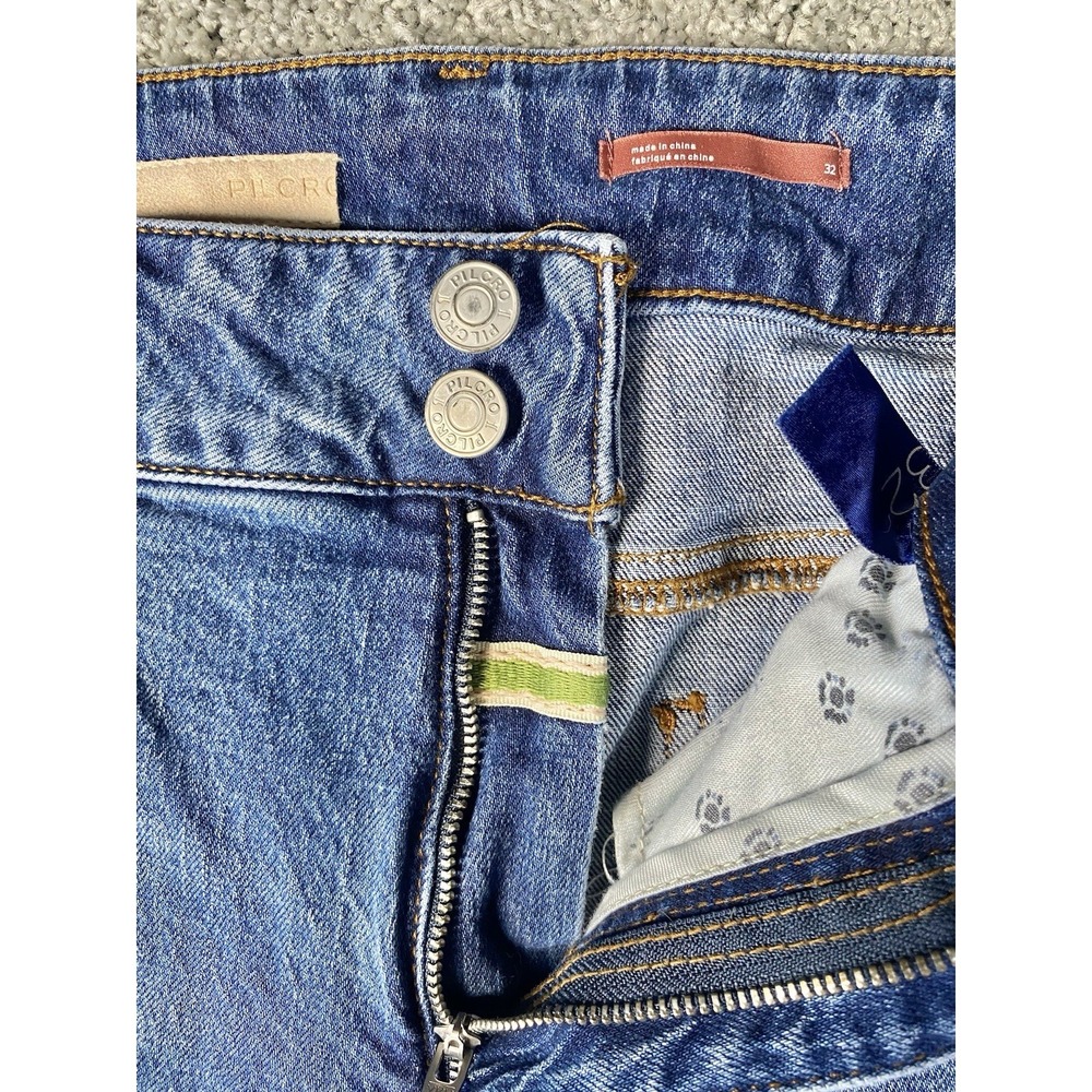 Anthropologie Pilcro Relaxed High Rise Wide Leg Jeans 32x32 Blue Pants - Picture 5 of 12